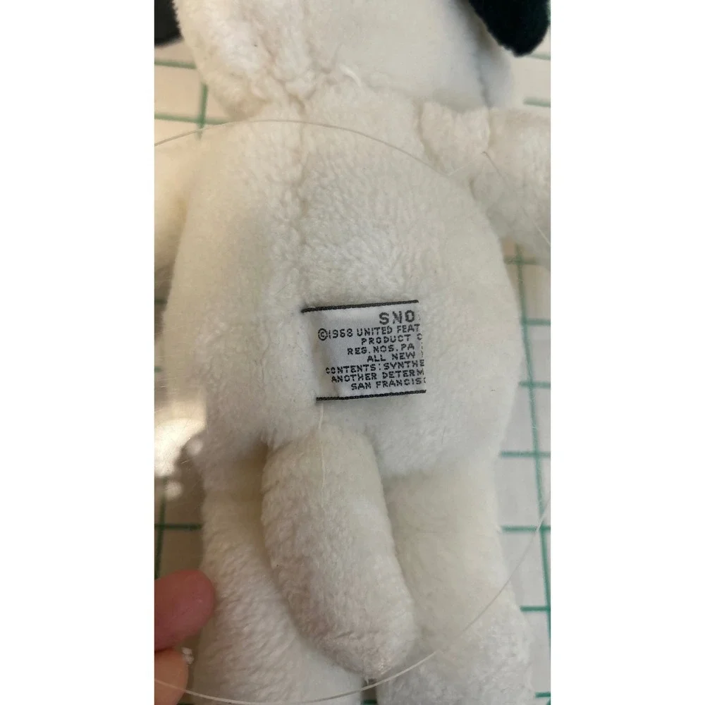 Vintage 1968 Snoopy Peanuts Plush United Feature Syndicate 12 Inch White Black